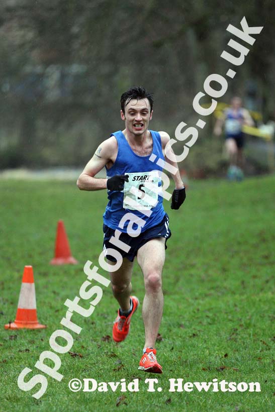 Nathan Shrubb (Morpeth) finished 3rd in the New Years Day Morpeth 11k Road Race. Photo: David T. Hewitson/Sports for All Pics